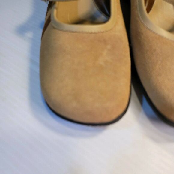 Sam & Libby size 9M Tan Suede Leather Sport Shoe Scamper Chunky Heel As … - Picture 3 of 12